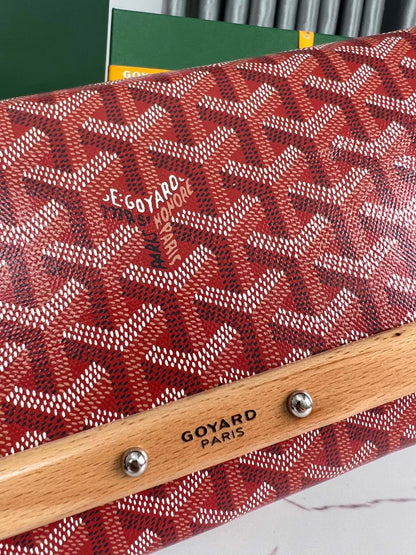 POCHETTE MONTE-CARLO PM 25 EN TOILE GOYARDINE ROUGE CLASSIQUE