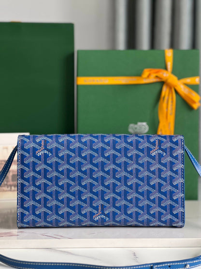 POCHETTE MONTE-CARLO PM 25 EN TOILE GOYARDINE BLEU SAPHIR