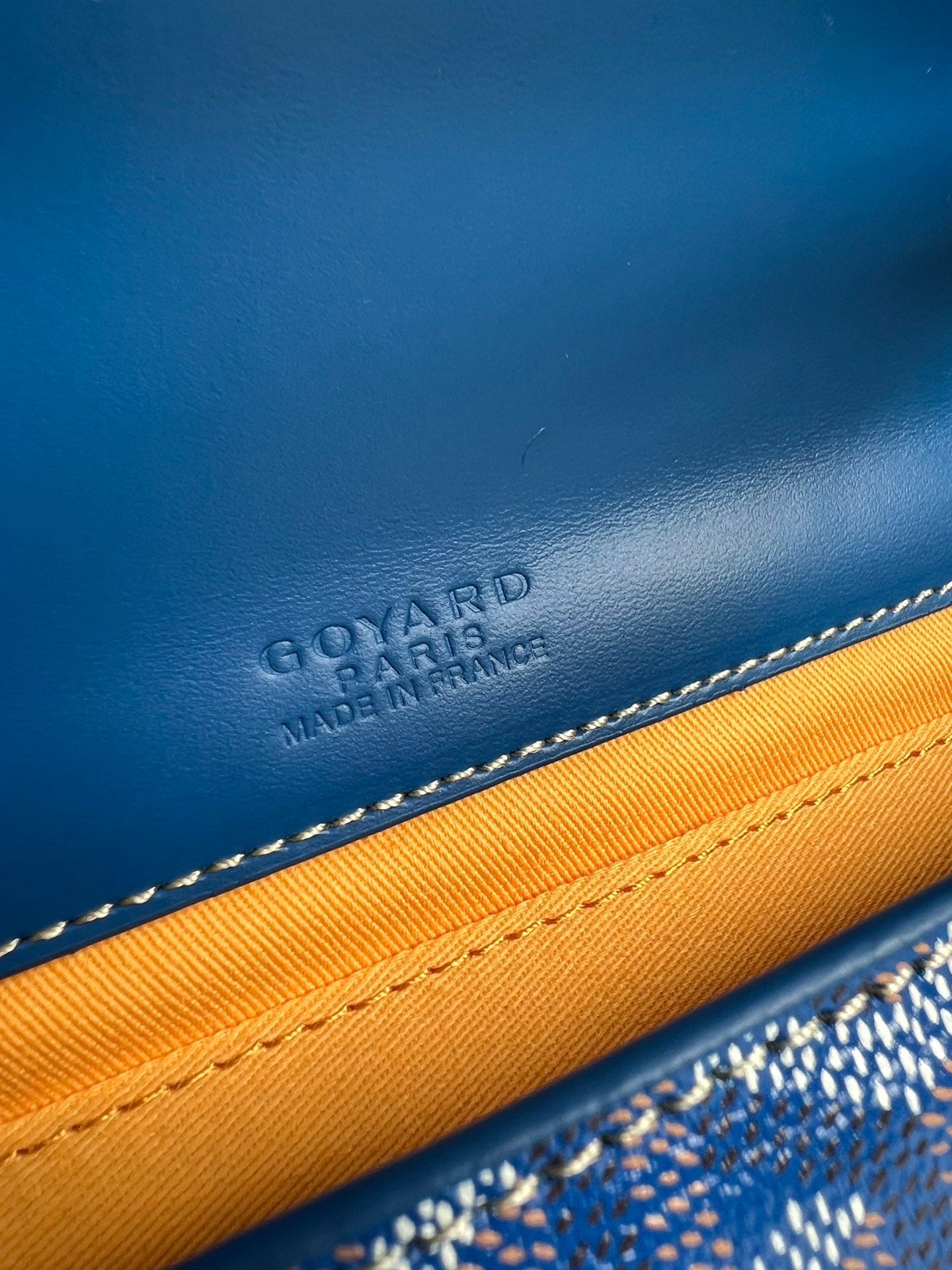 POCHETTE MONTE-CARLO PM 25 EN TOILE GOYARDINE BLEU SAPHIR
