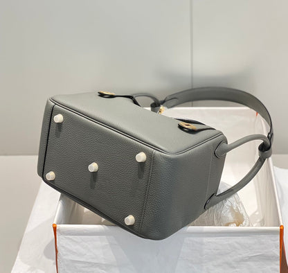 SAC HM LINDY 26 CUIR TAURILLON GRIS CLEMENCE