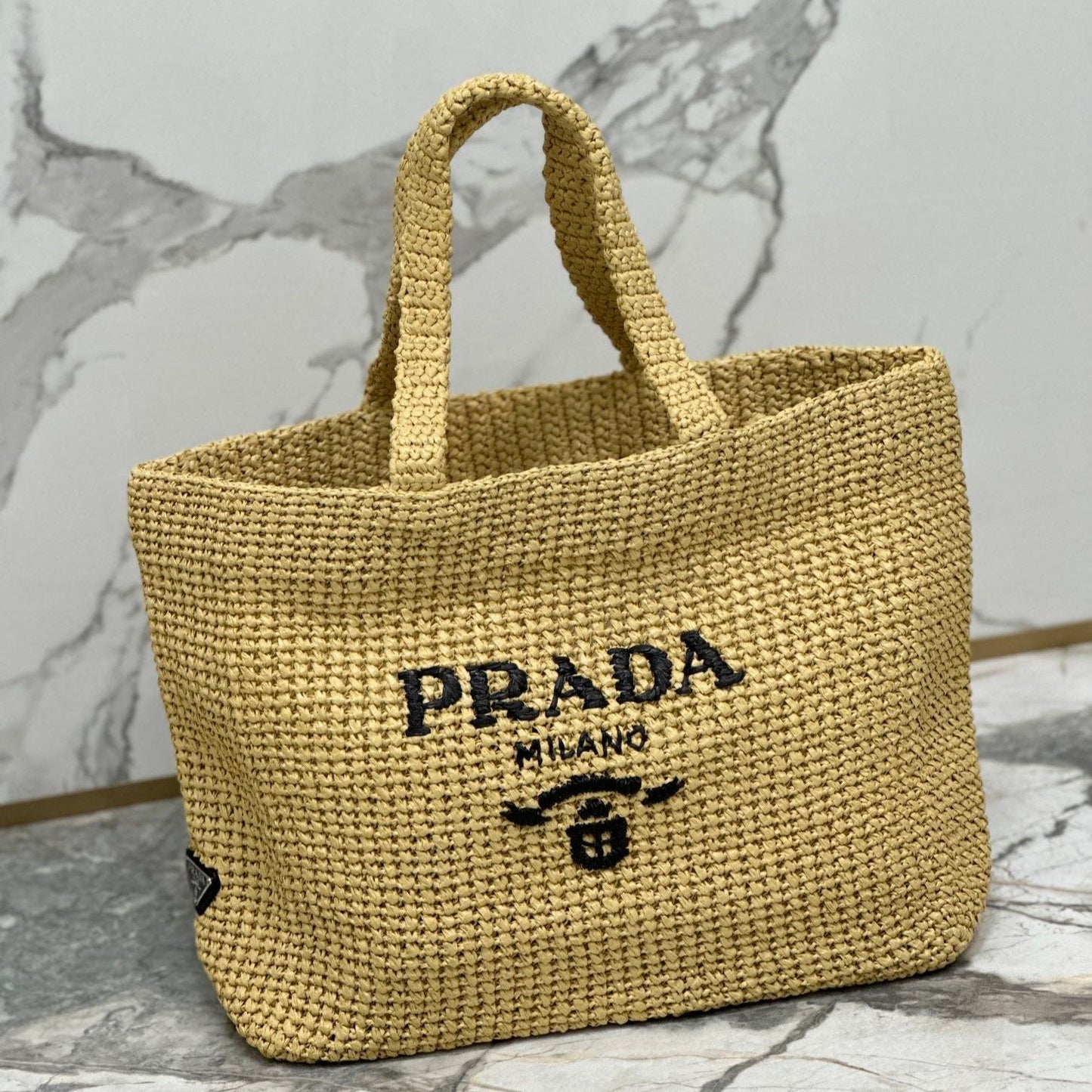 PRA ベージュ クロシェ トートバッグ 40cm 