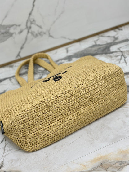PRA ベージュ クロシェ トートバッグ 40cm 