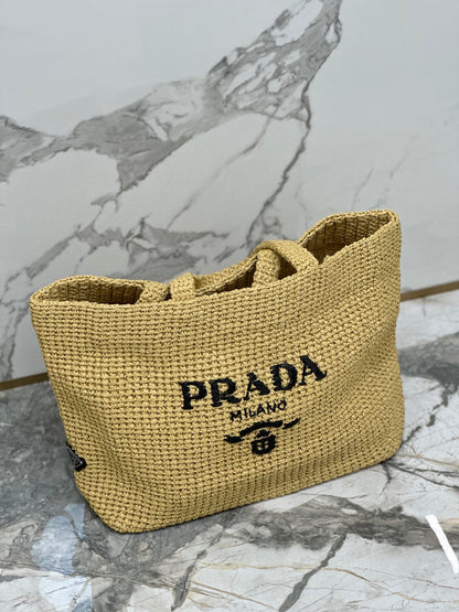 PRA ベージュ クロシェ トートバッグ 40cm 