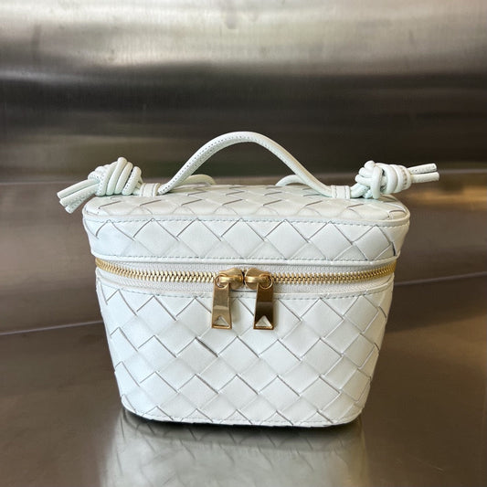MINI VANITY CASE 18 EN CUIR D'AGNEAU BLANC
