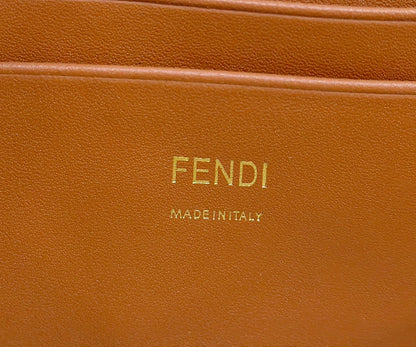 SAC BAGUETTE FENDI 19 EN TOILE JAUNE DE LIN AVEC QUINCAILLERIE DORÉ