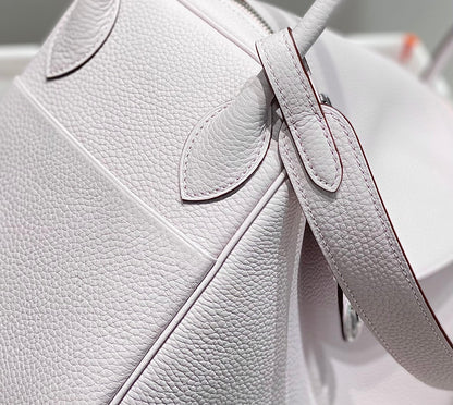 SAC HM LINDY 26 EN CUIR TAURILLON CLEMENCE ROSE DOUX