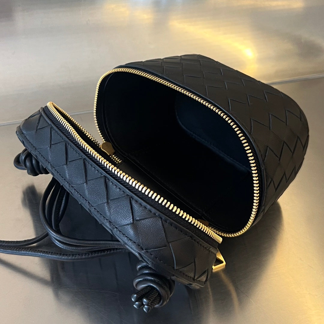 MINI VANITY CASE 18 EN CUIR D'AGNEAU NOIR