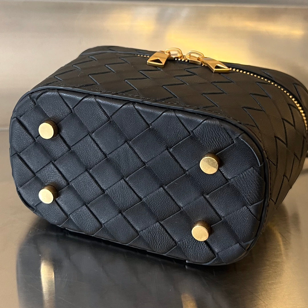 MINI VANITY CASE 18 EN CUIR D'AGNEAU NOIR