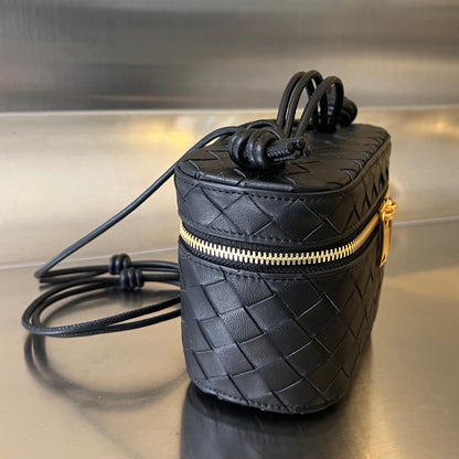 MINI VANITY CASE 18 EN CUIR D'AGNEAU NOIR