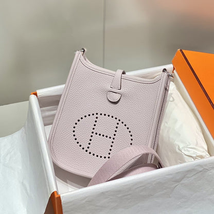 Mini Evelyne 18cm Rose Clair Togo Shw