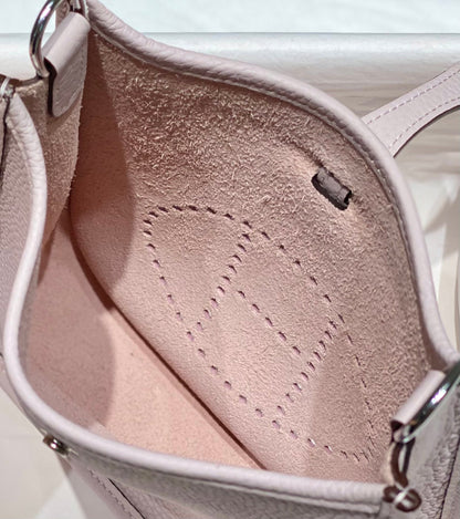Mini Evelyne 18cm Rose Clair Togo Shw