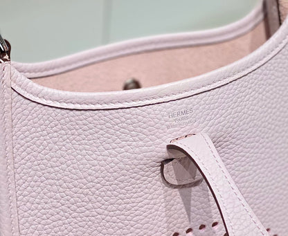 Mini Evelyne 18cm Rose Clair Togo Shw