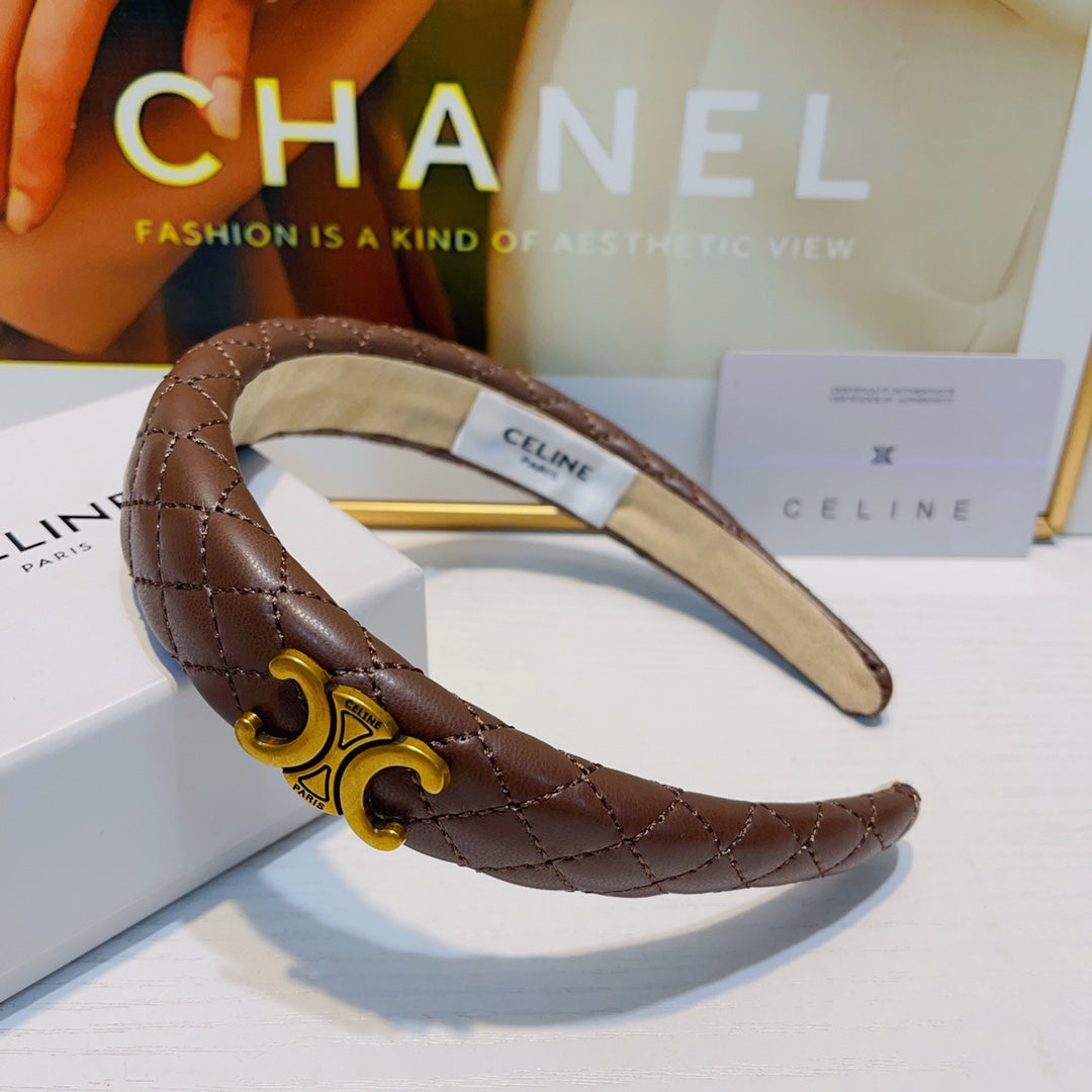 BANDEAU EN PEAU D'AGNEAU MARRON CAMEL 925628