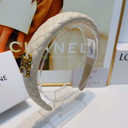 BANDEAU EN PEAU D'AGNEAU BLANC CRÈME 925628