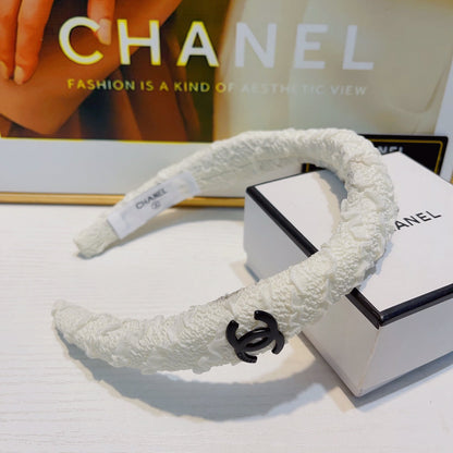 BANDEAU EN TISSU BLANC FROISSÉ 925629