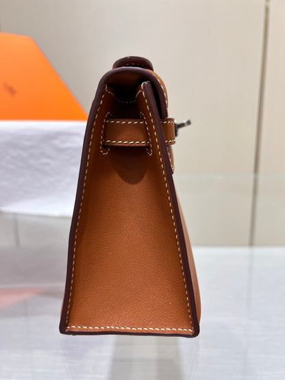 HM ケリー ポシェット 22cm ゴールド スイフト シルバー金具