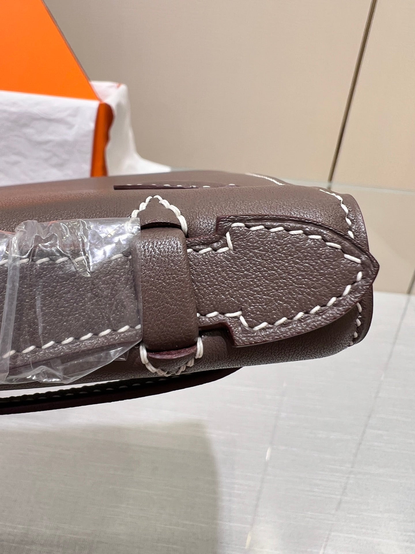 HM KELLY POCHETTE 22CM ETAN SWIFT QUINCAILLERIE ARGENTÉE