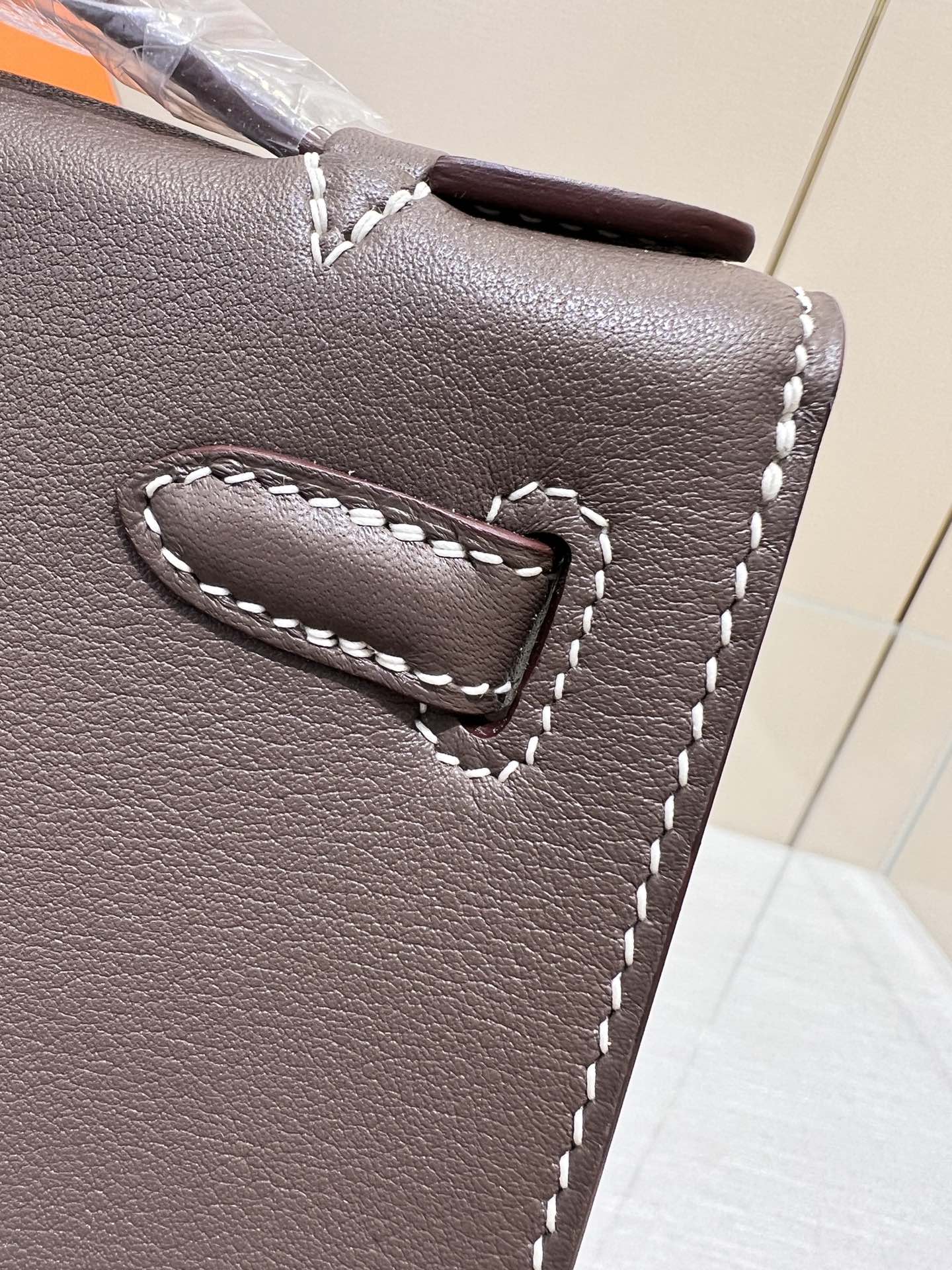 HM KELLY POCHETTE 22CM ETAN SWIFT QUINCAILLERIE ARGENTÉE