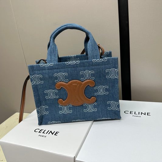 PETIT CABAS THAIS BLEU DENIM 25