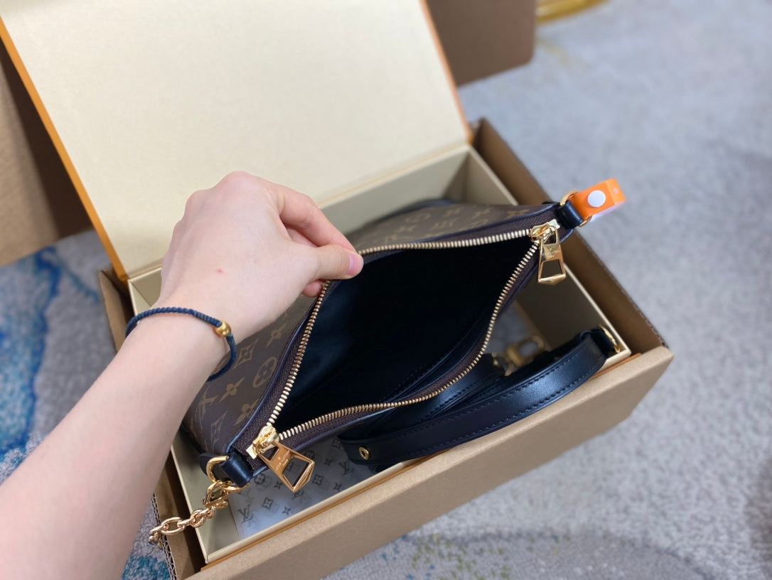 ブローニュ 29 ブラウン モノグラム キャンバス ゴールド金具