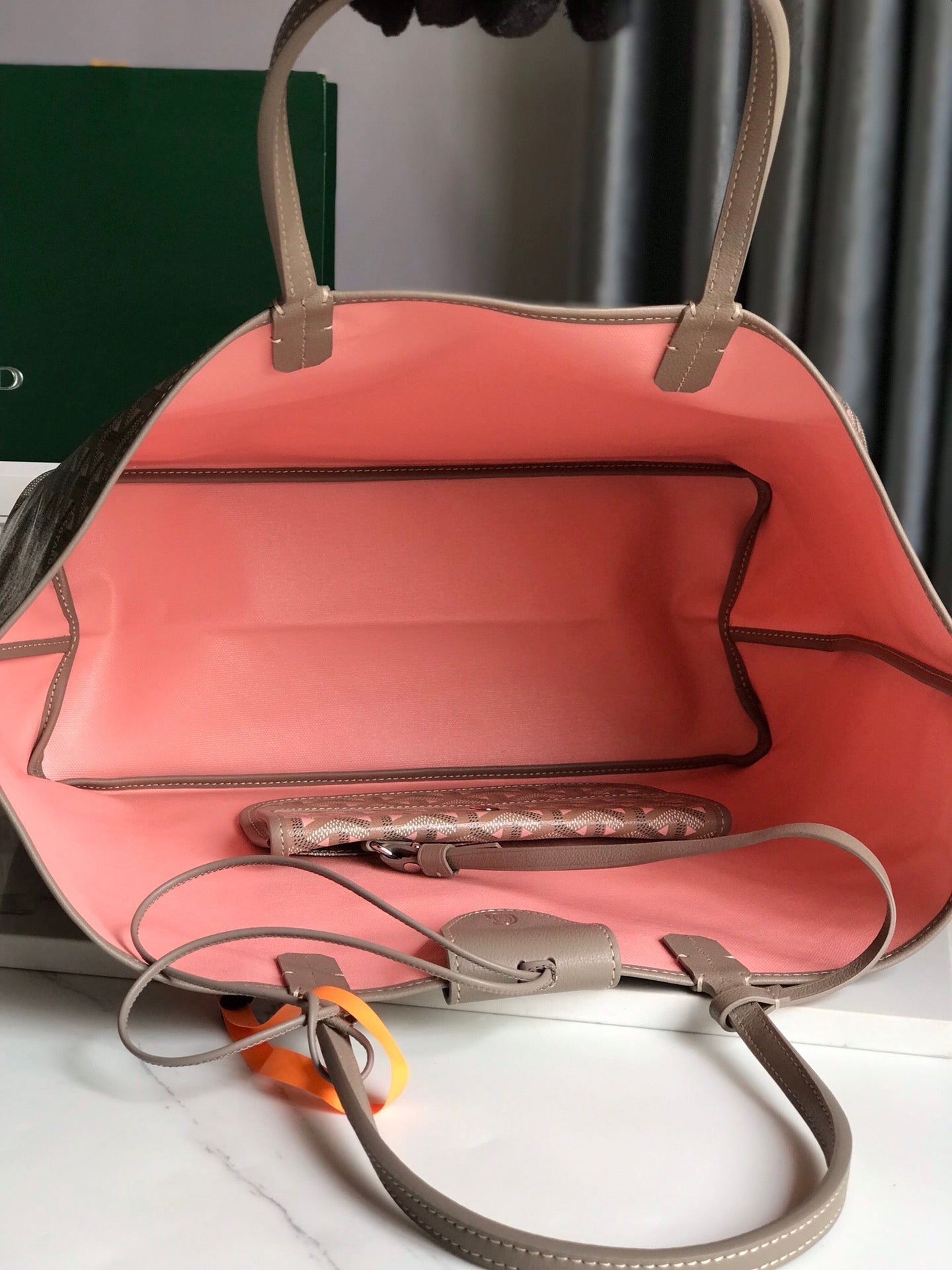サンルイ PM 34 グレーミックスピンク ゴヤルディン キャンバス＆カーフスキン