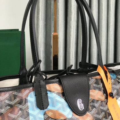 SAC SAINT LOUIS PM 34 EN TOILE GOYARDINE CAMOUFLAGE LETTRES BLEUES