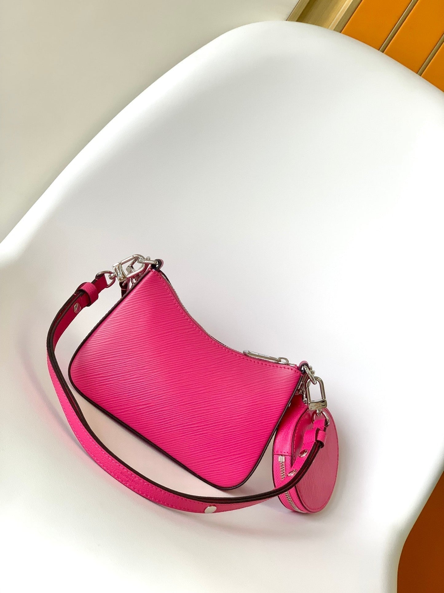 MARELLINI 19 CUIR GRAINÉ ÉPI ROSE FONCÉ 