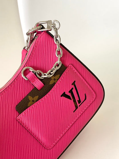 MARELLINI 19 CUIR GRAINÉ ÉPI ROSE FONCÉ 