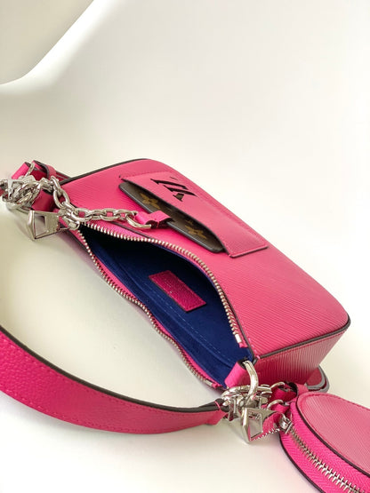 MARELLINI 19 CUIR GRAINÉ ÉPI ROSE FONCÉ 