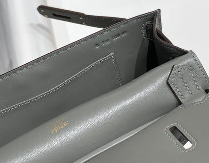HM ジプシエール ミニ 23 セージ カーフスキン ゴールド金具