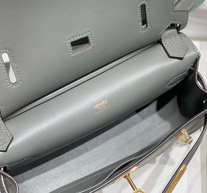 HM ジプシエール ミニ 23 セージ カーフスキン ゴールド金具
