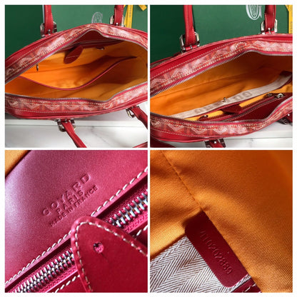 PORTE-DOCUMENT AMBASSADE 35 EN TOILE CLASSIQUE GOYARDINE ROUGE