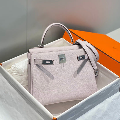 HM KELLY 28CM ROSE CLAIR TOGO QUINCAILLERIE ARGENTÉE