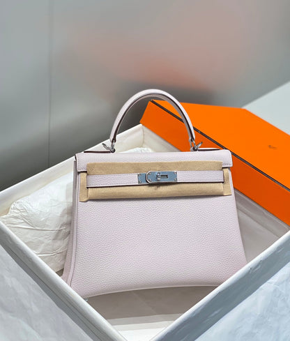 HM KELLY 28CM ROSE CLAIR TOGO QUINCAILLERIE ARGENTÉE