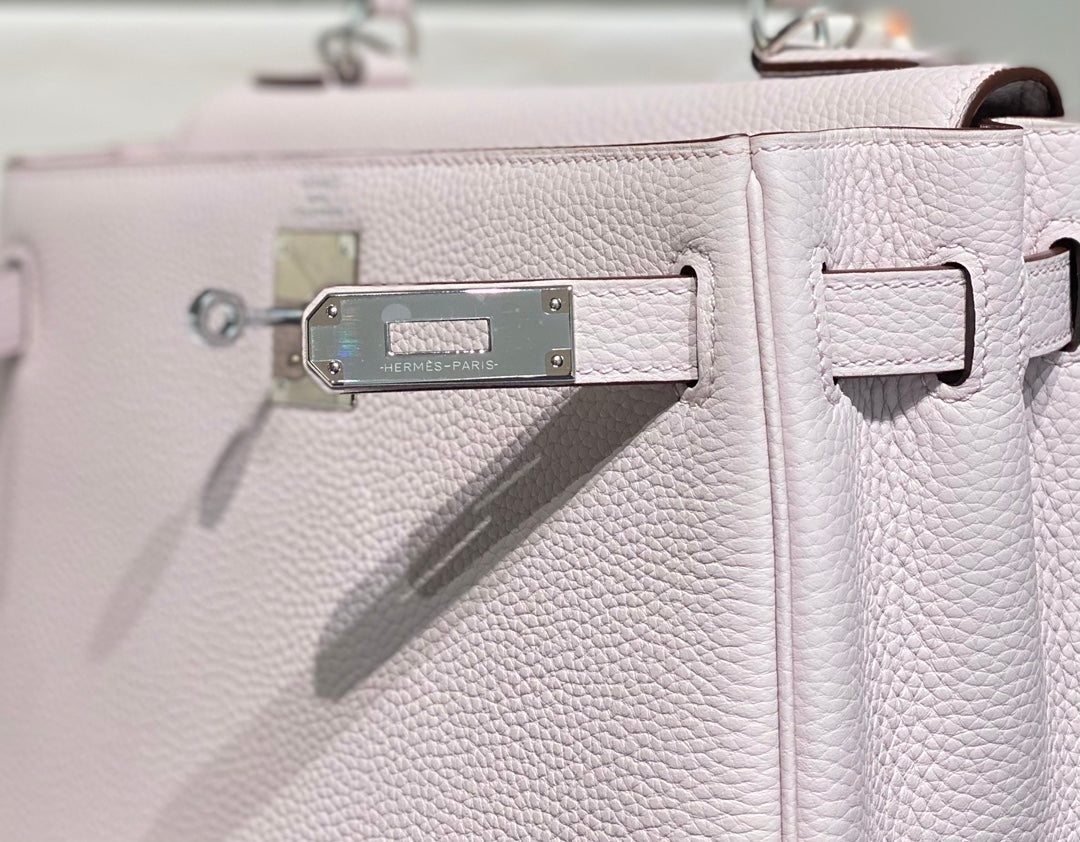 HM KELLY 28CM ROSE CLAIR TOGO QUINCAILLERIE ARGENTÉE