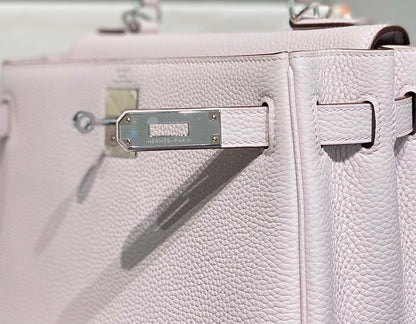 HM KELLY 28CM ROSE CLAIR TOGO QUINCAILLERIE ARGENTÉE