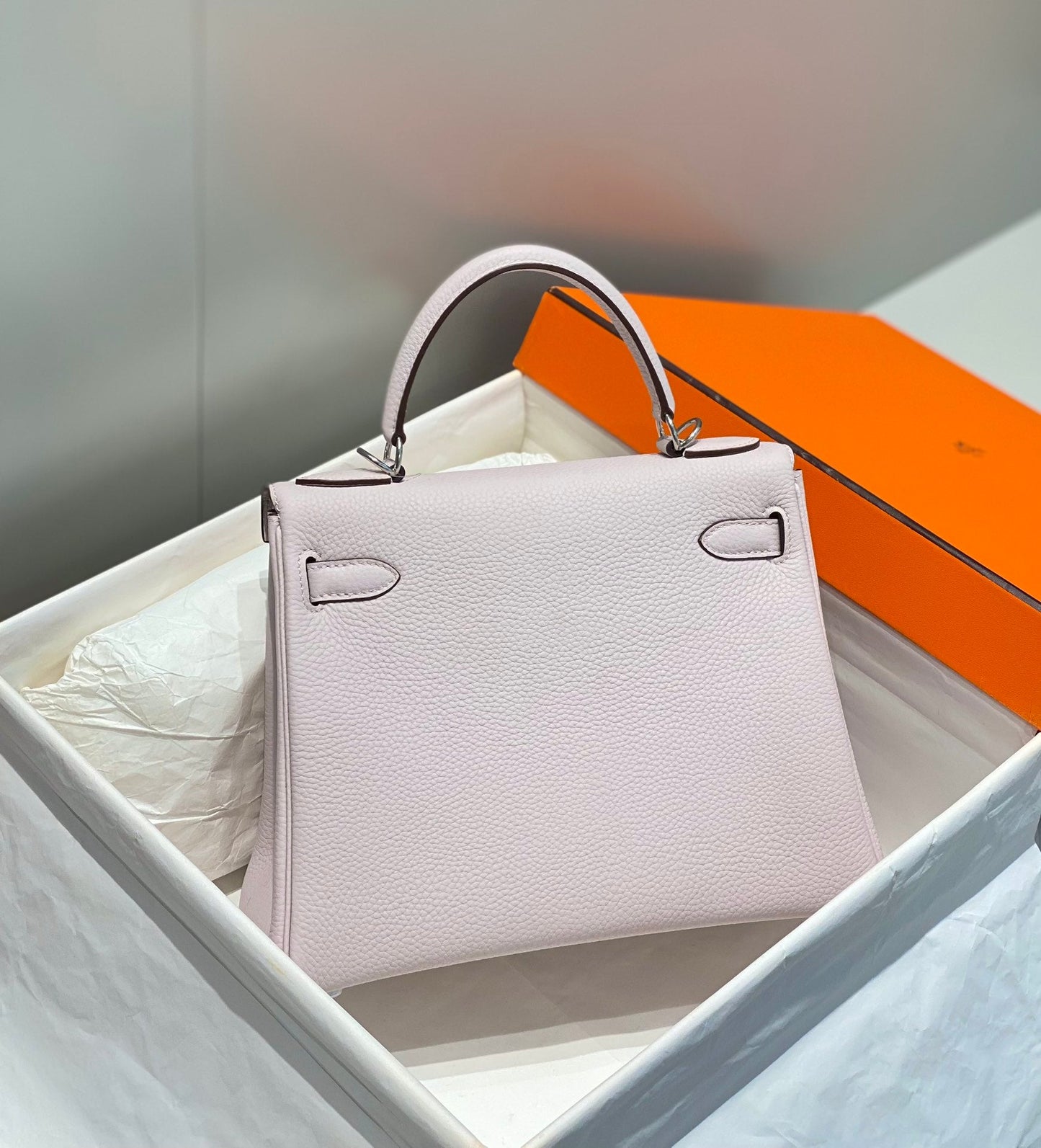 HM KELLY 28CM ROSE CLAIR TOGO QUINCAILLERIE ARGENTÉE