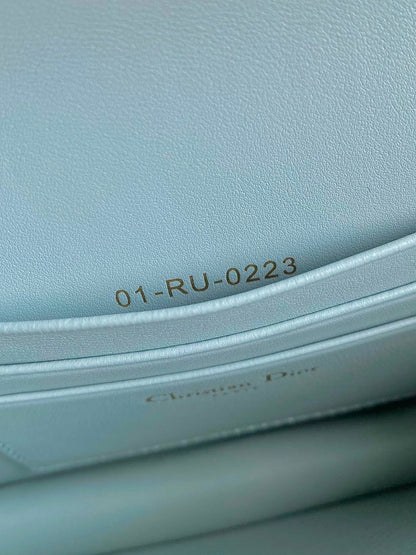 MISS CARO 17 CHAIN BAG IN LIGHT BLUE LAMBSKIN