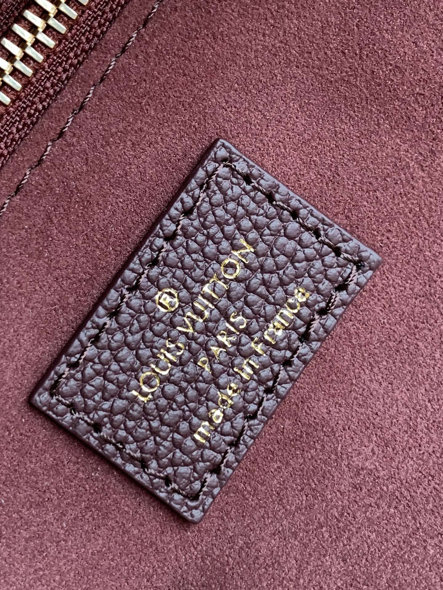 NEVERFULL MM 32 CUIR EMPREINTE MONOGRAMME VIN 