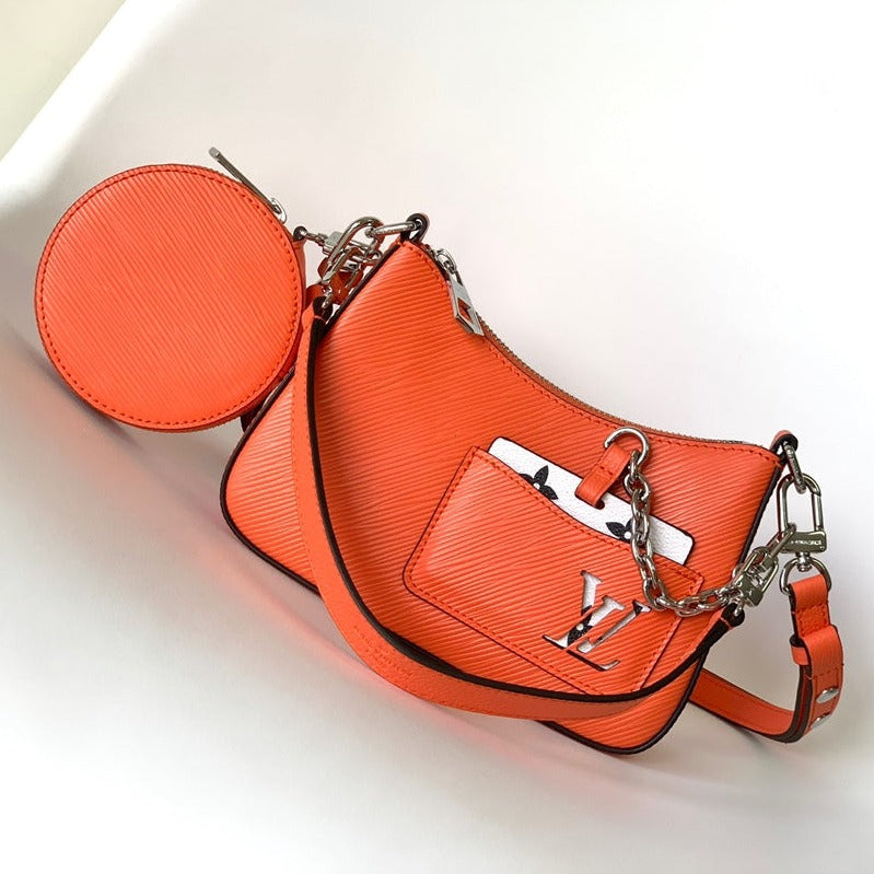 MARELLINI 19 CUIR GRAINÉ ÉPI ORANGE 