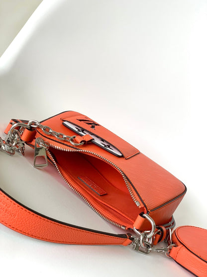 MARELLINI 19 CUIR GRAINÉ ÉPI ORANGE 