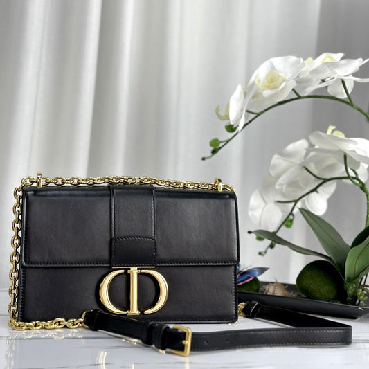 SAC MONTAIGNE 25 EN CUIR DE VEAU NOIR