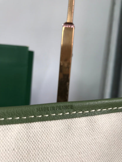 SAC SAINT LOUIS PM 34 EN TOILE GOYARDINE VERT MIX NOIR