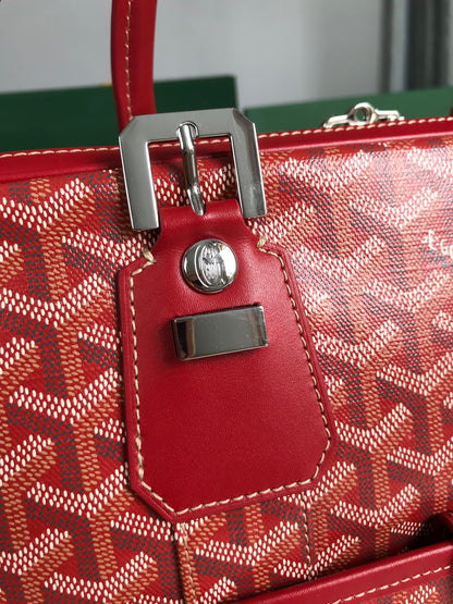PORTE-DOCUMENT AMBASSADE 35 EN TOILE CLASSIQUE GOYARDINE ROUGE