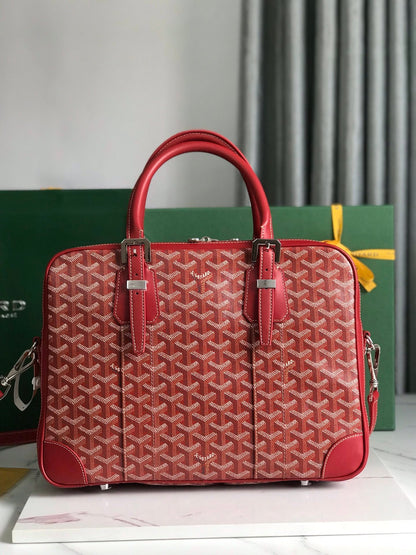 PORTE-DOCUMENT AMBASSADE 35 EN TOILE CLASSIQUE GOYARDINE ROUGE
