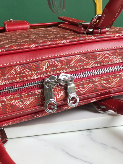 PORTE-DOCUMENT AMBASSADE 35 EN TOILE CLASSIQUE GOYARDINE ROUGE