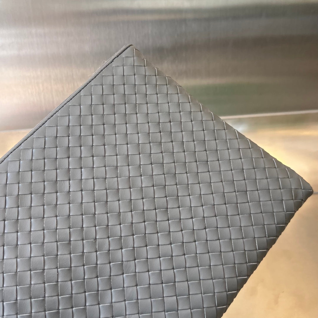 INTRECCIATO 30 EN CUIR D'AGNEAU GRIS ACIER