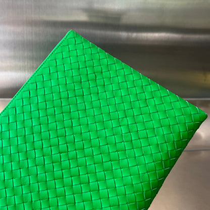 INTRECCIATO 30 EN AGNEAU VERT ÉMERAUDE
