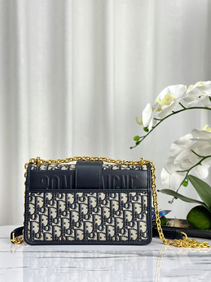 SAC MONTAIGNE 25 EN JACQUARD OBLIQUE BLEU
