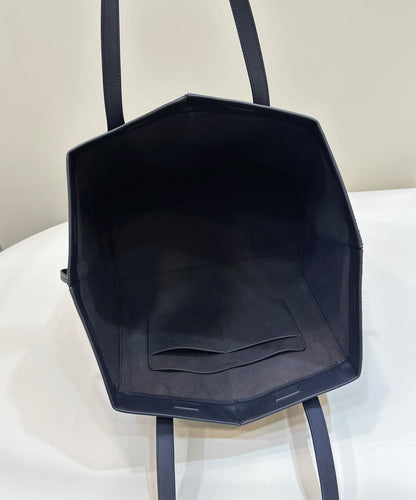 Grand sac Fendi Origami 33 marron mélangé noir en tissu jacquard FF